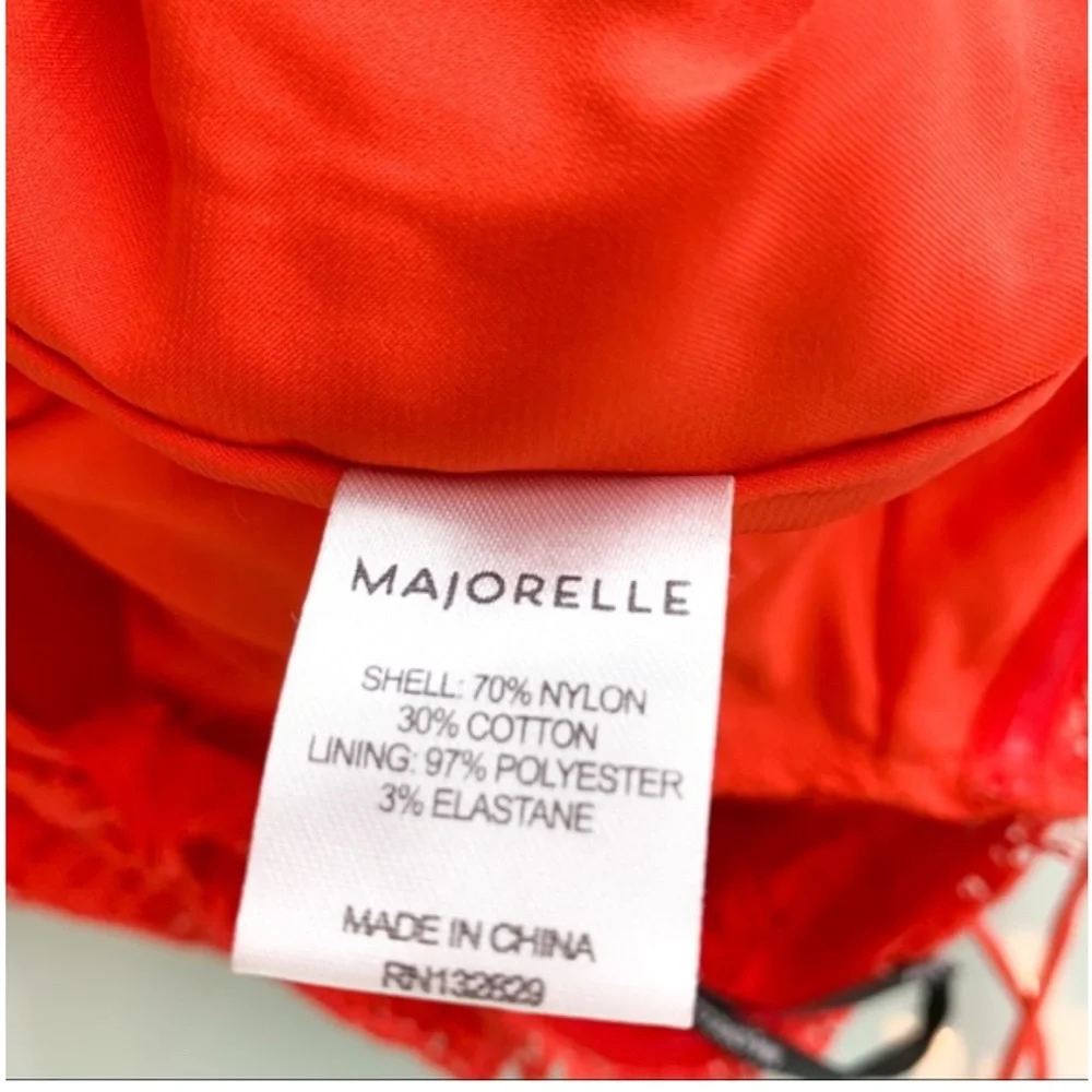 💋 MAJORELLE Darling Dress in Red Lace. Size SMALL. Great Condition! Long Sleeved - Picture 7 of 8